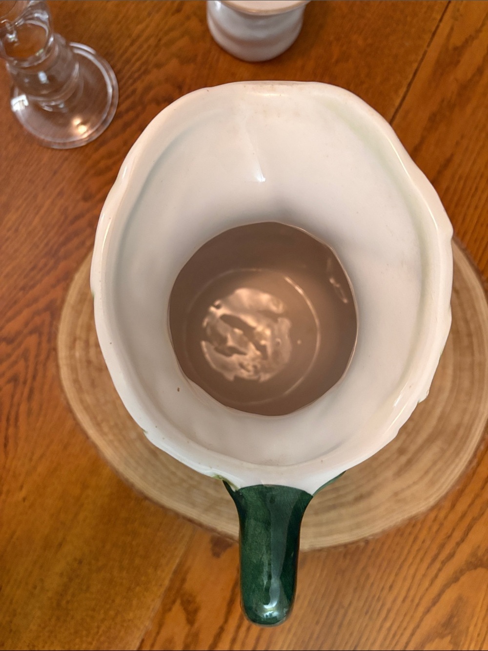 Vintage Cantaloupe Pitcher Vase, Made by Valli Ceramiche, Italy - Picture 7 of 10